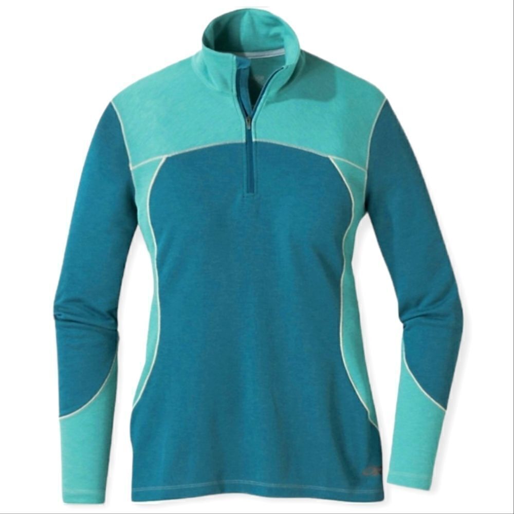 Outdoor Research Blackridge 2 Top 1/4 Zip Pullover Size Small Washed Peacock